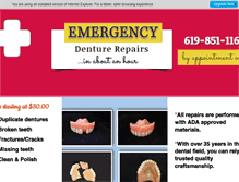 Tablet Screenshot of denturerepairsbylori.com